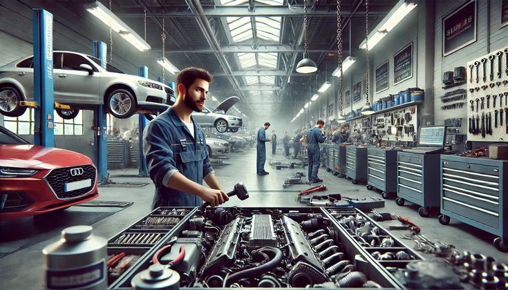 AI Made Car Repair Workshop